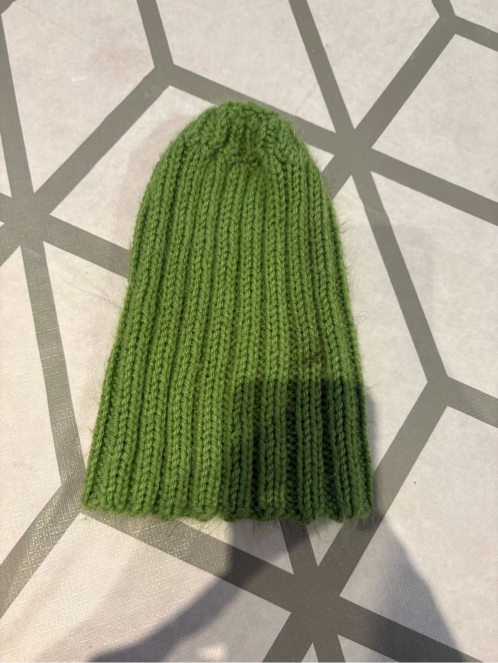 3/15$ Green Ribbed Knit Beanie
